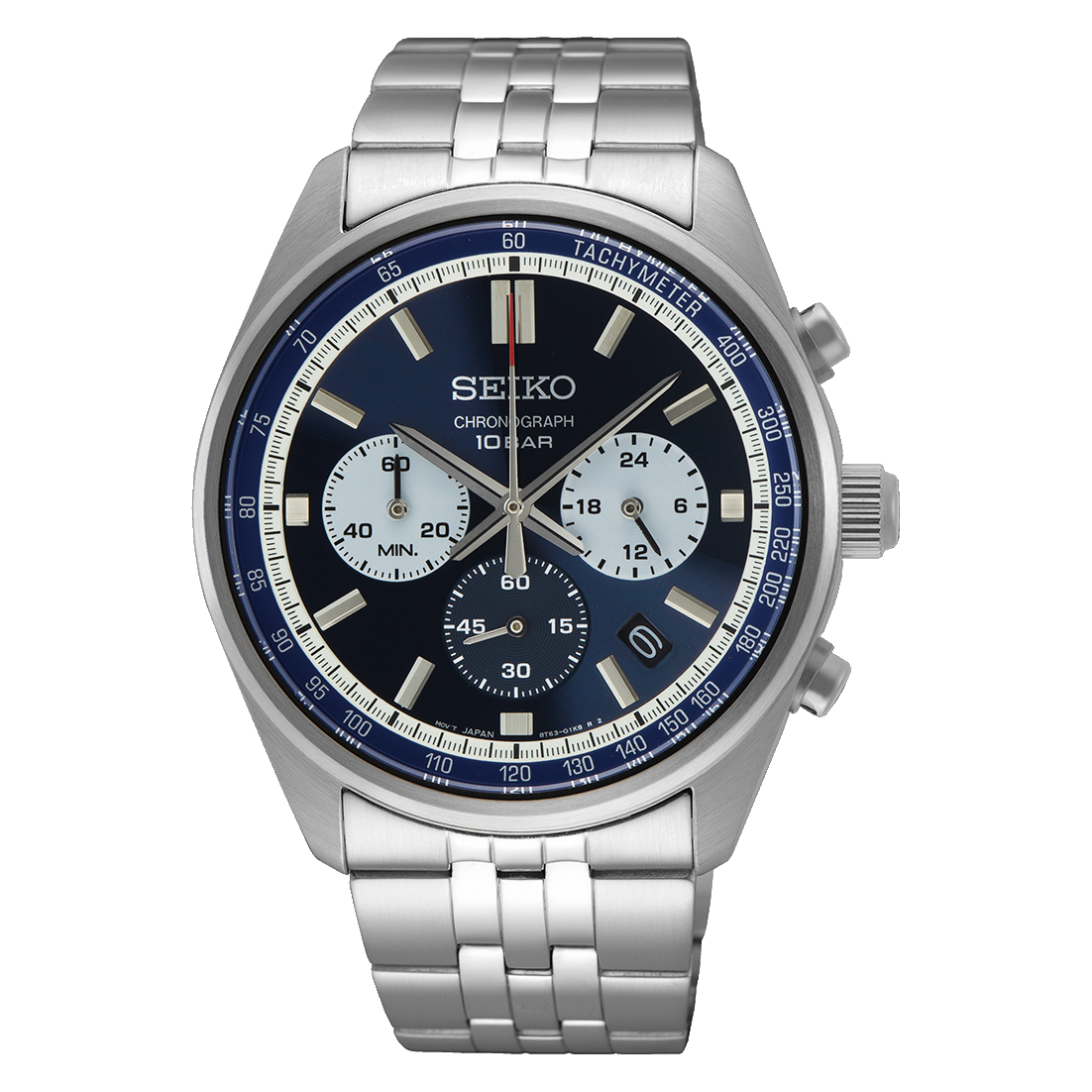 Seiko Chronograph Classic Men s Stainless Steel Watch SSB427P1 Blue
