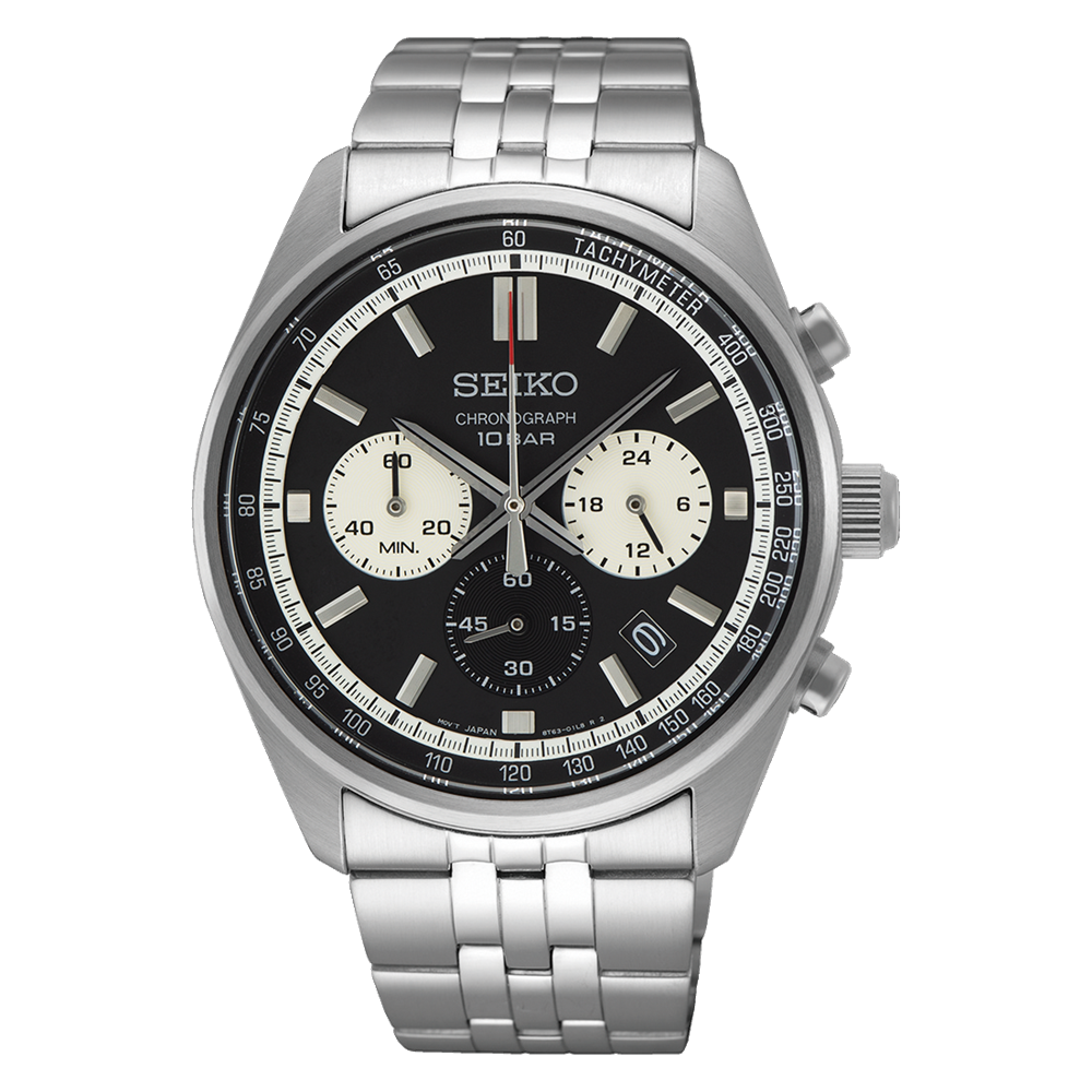 Seiko chronograph white hot sale