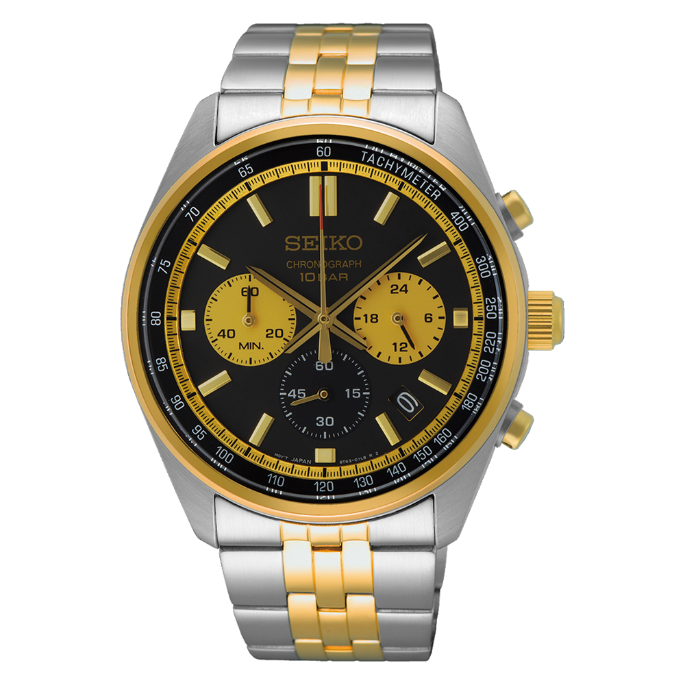 Seiko chronograph stainless steel deals