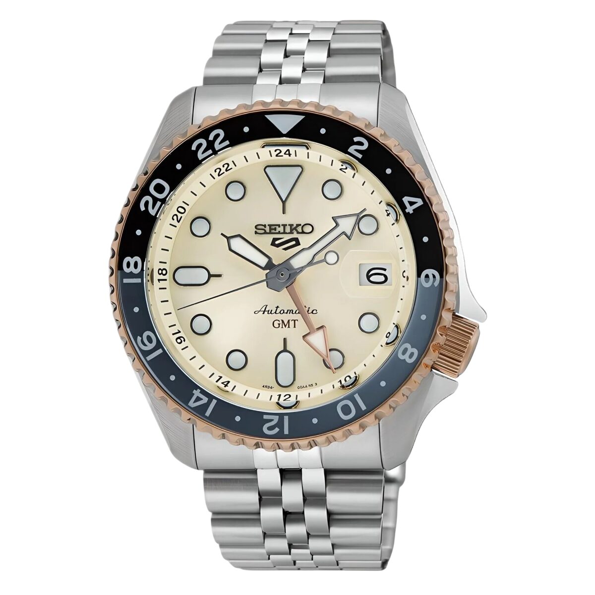 Seiko 100M GMT Style GMT Sunrise LE Automatic Men's 2-Tone Rose