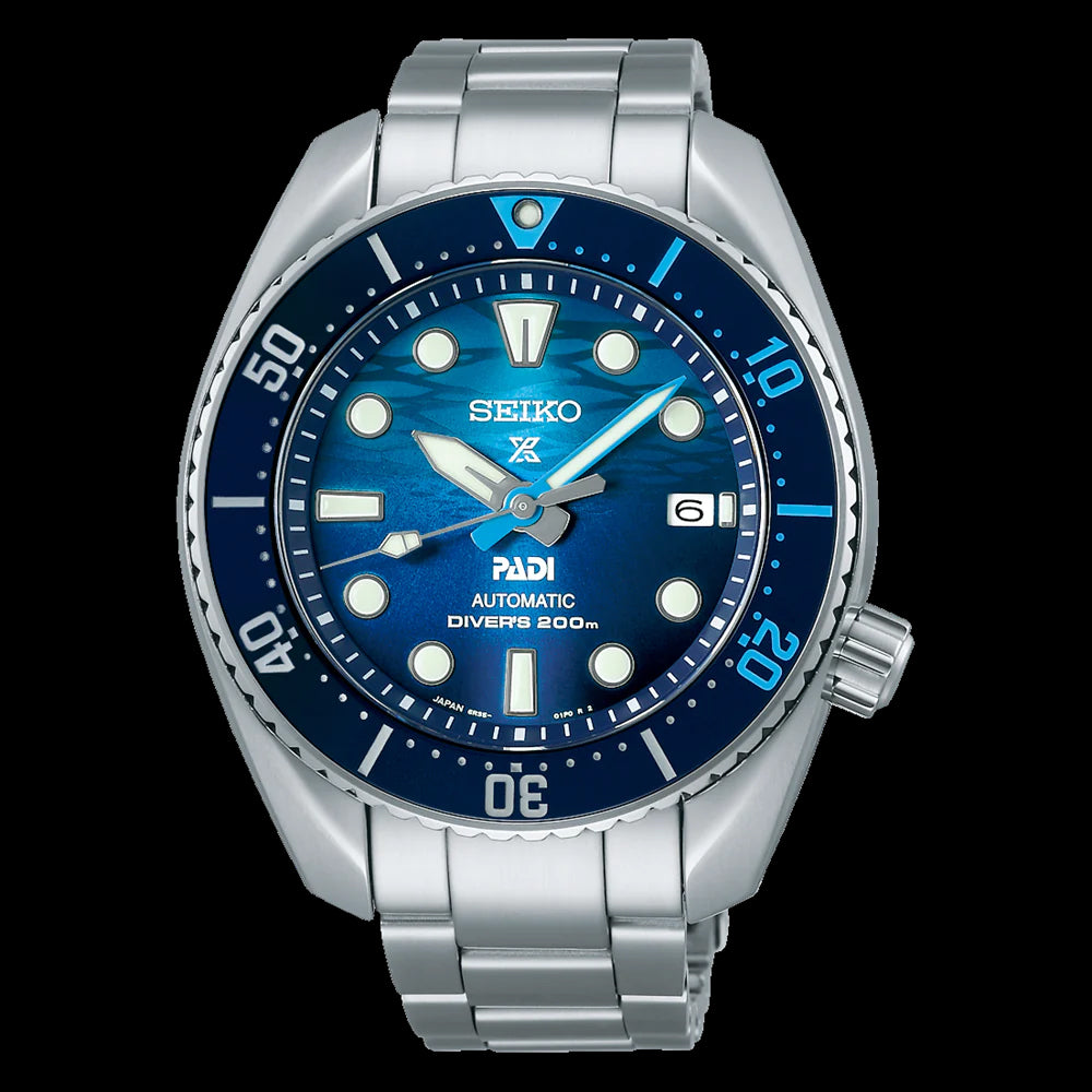 Seiko Prospex PADI SE King Sumo Great Blue Diver's Men's Blue Stainless Steel Watch SPB375J1