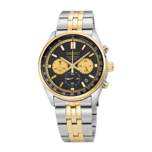 Seiko Chrono Classic Men s 2 Tone Gold Plated Stainless Steel