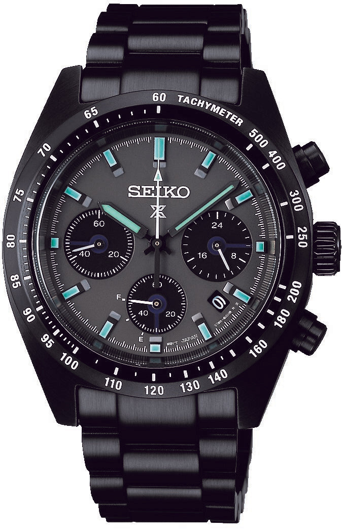 Seiko Prospex Solar Men's Chronograph Watch SSC917P1 Black Series Night Speedtimer