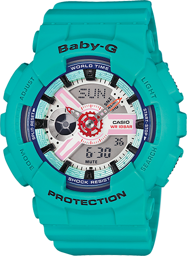 Casio Baby G BA110 Series Sporty Sneaker Color Teal Semigloss Watch BA110SN 3ADR
