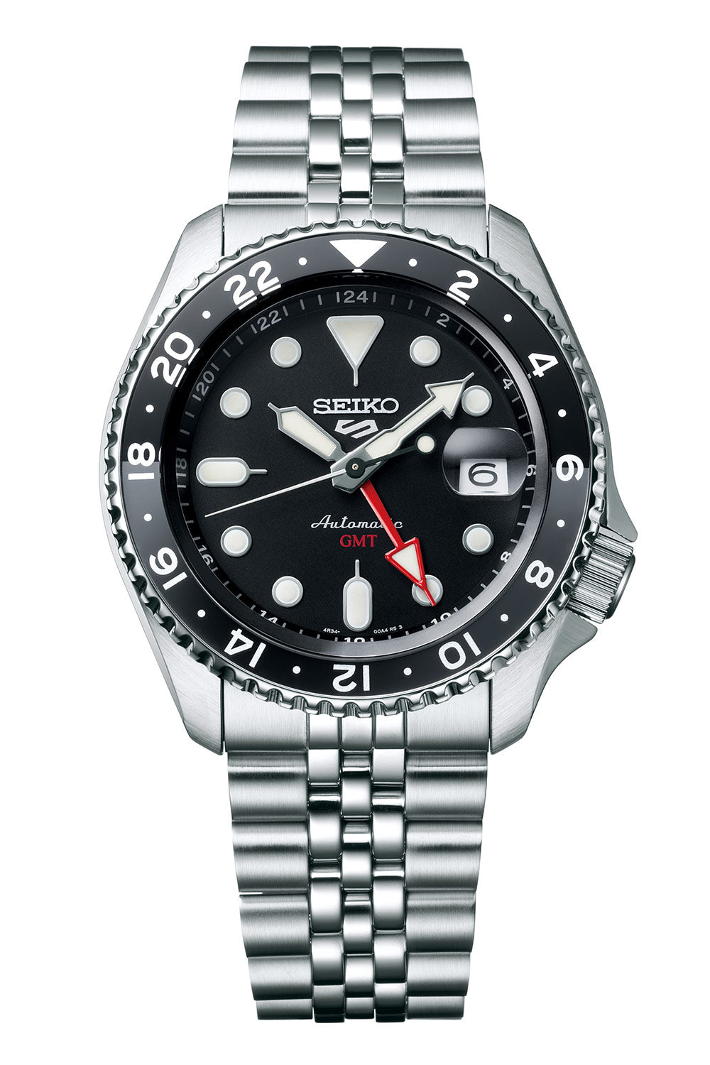Seiko 100M GMT Style Black Dial Automatic Watch SSK001K1