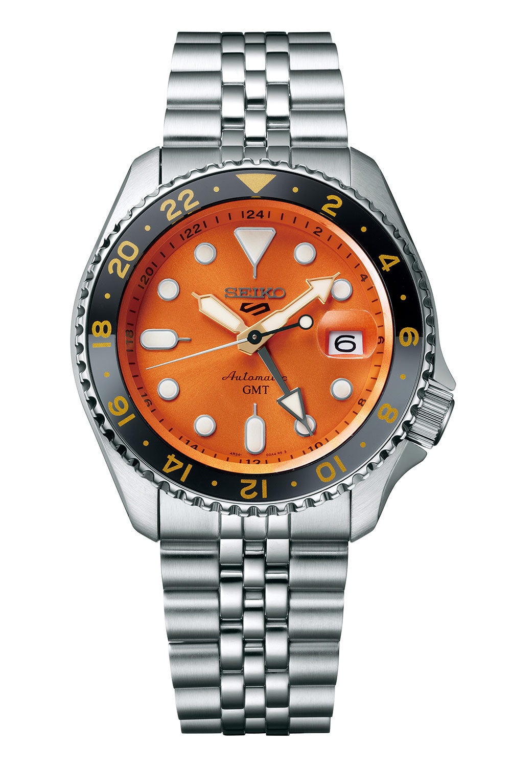 Seiko 100M GMT Style Orange Dial Automatic Watch SSK005K1