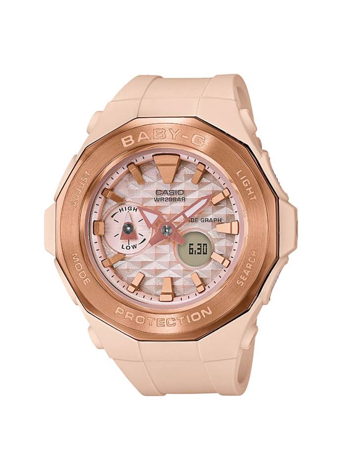 Casio Baby-G Anadigi Rose Gold Plated Pink Beige Special Color Watch  BGA225CP-4ADR – Prestige