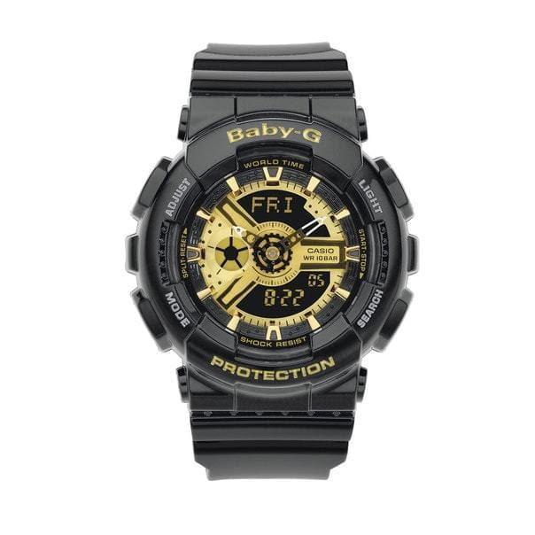 Casio Baby-G BA110 Black & Gold Series Analog-Digital Black x Gold