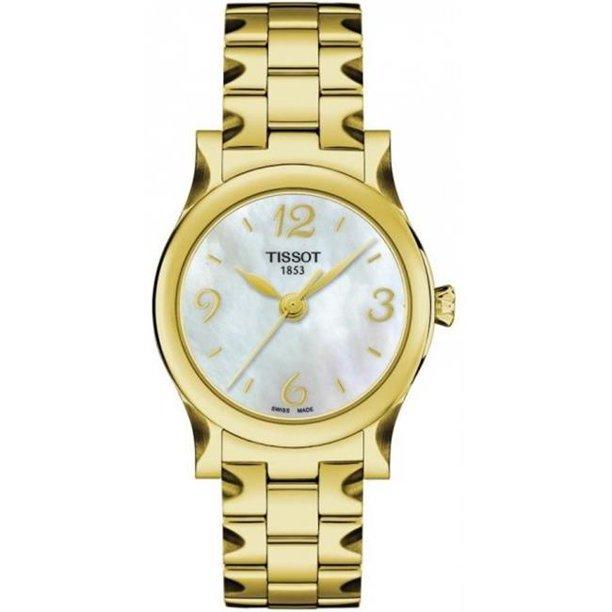 Tissot Swiss Made T-Wave Stylist-T Ladies' MOP Gold Plated Watch T0282103311700