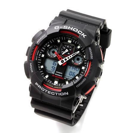 Casio g shock ga 100 online red