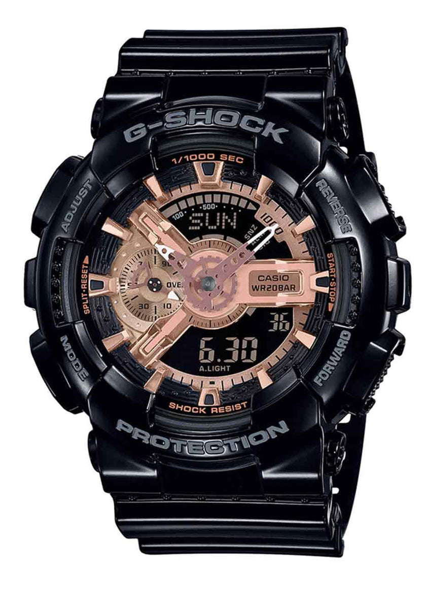 G shock black outlet and rose gold