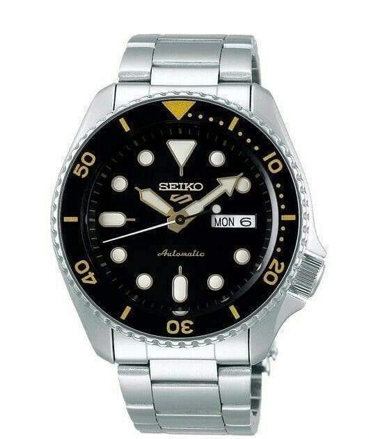 Seiko 5 Sports 100M Automatic Men s Watch Gold Black Bezel