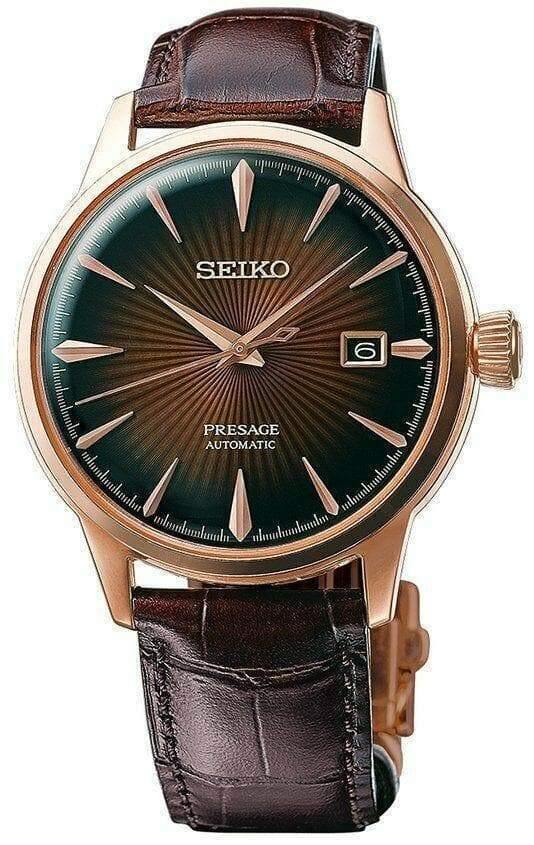 Seiko Japan Made Presage Cocktail Rose Gold Plated Men's Watch SRPB46J1