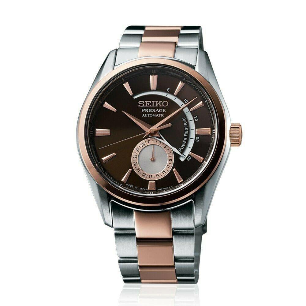 Seiko Presage Men's Two Tone Rose Gold Plated with Indicator Watch SSA354J1 – Prestige