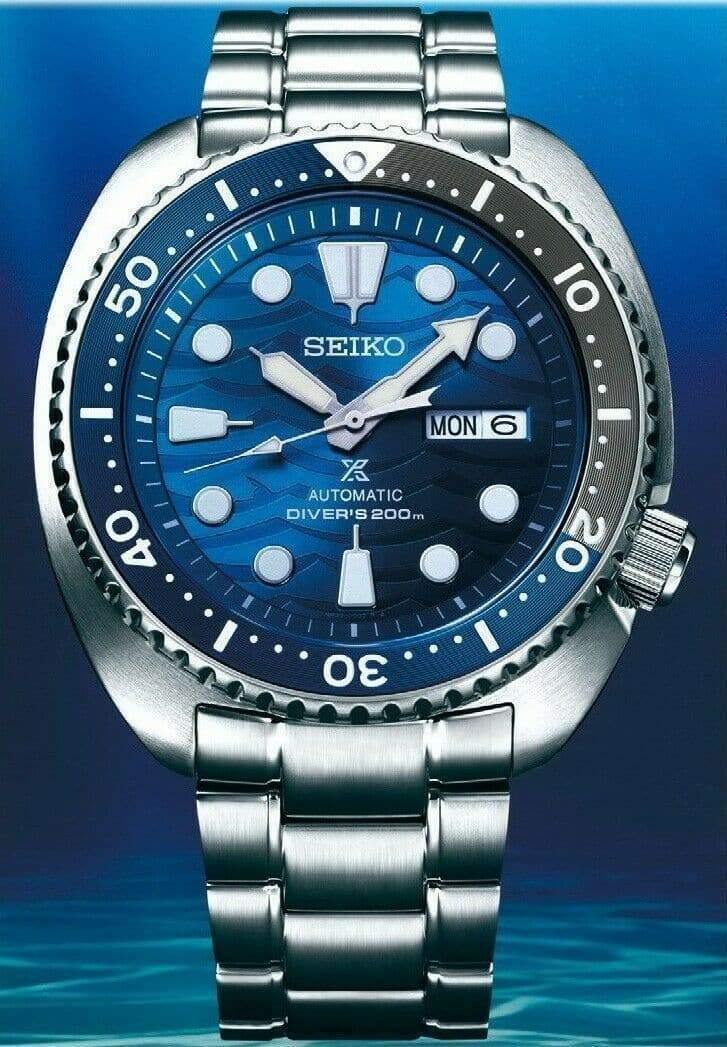 Seiko SE Save the Ocean Great White Shark Turtle Diver's Men's Watch SRPD21K1