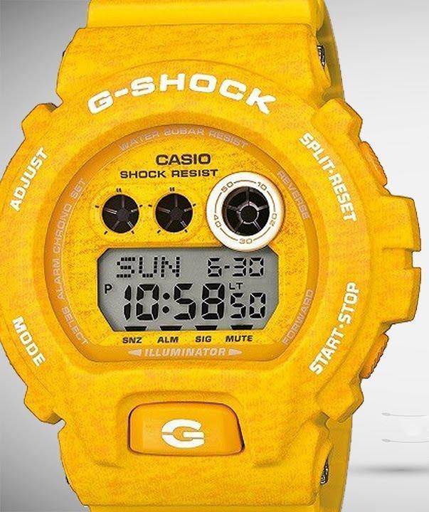 Casio G-Shock XLarge Heathered Series Digital Yellow Watch