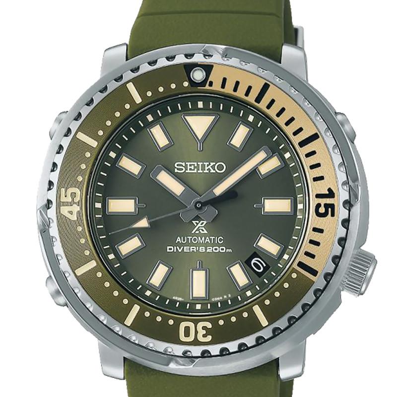 Seiko Prospex Men s Urban Safari Olive Green Baby Tuna Watch SRPF83K1