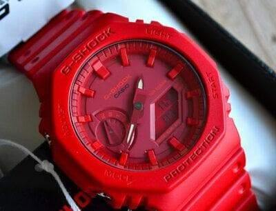 Casio G-Shock Red CasiOak Carbon Core Guard 2100 Series GA2100-4A – NAGI