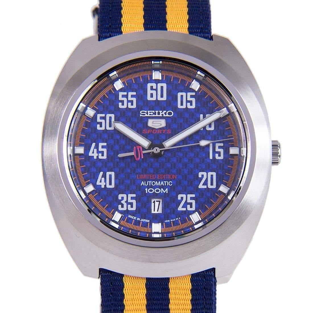 Seiko Sports Limited Edition Blue Carbon Fiber Dial Helmet Turtle Watch  SRPA91J1