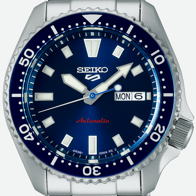 Seiko 5 100M Koniro Blue Dial Automatic Stainless Steel Watch SRPL83K1