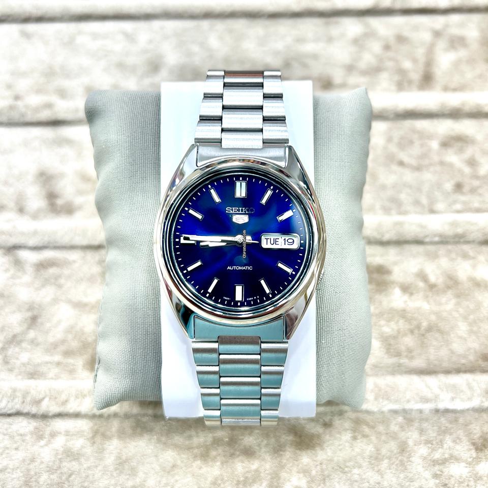 Seiko 5 Classics 100M SNXS Blue Automatic Stainless Steel Watch SNXS77K1