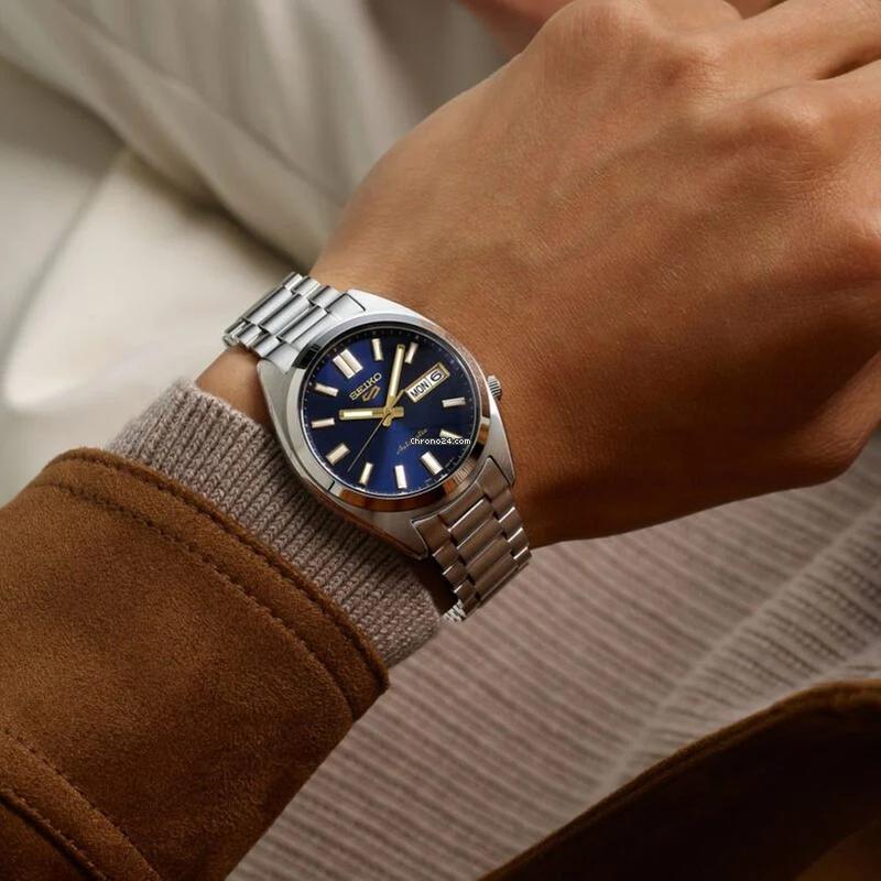 Seiko 5 Sports 100M SNXS Reissue Blazer Blue Automatic Stainless Steel Watch SRPL55K1