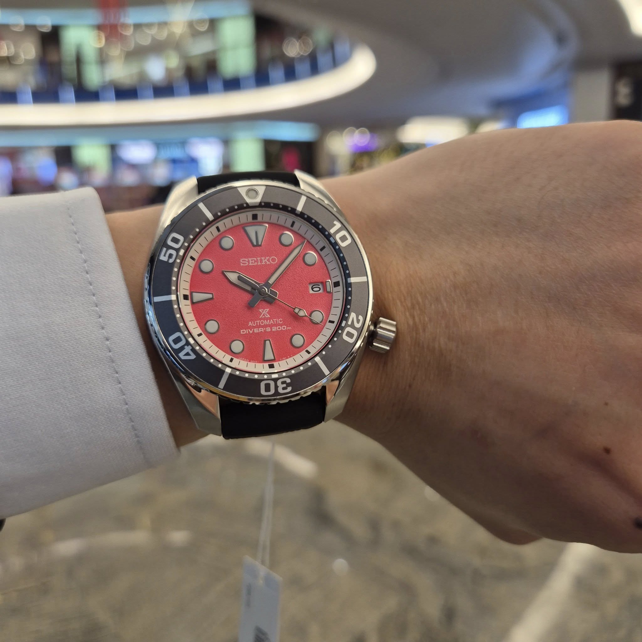 Seiko Prospex APAC LE “Pink Lake” Men's Silicone Rubber Strap