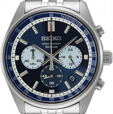 Seiko chronograph best sale blue dial