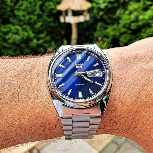 Seiko 5 Classics 100M SNXS Blue Automatic Stainless Steel Watch SNXS77K1