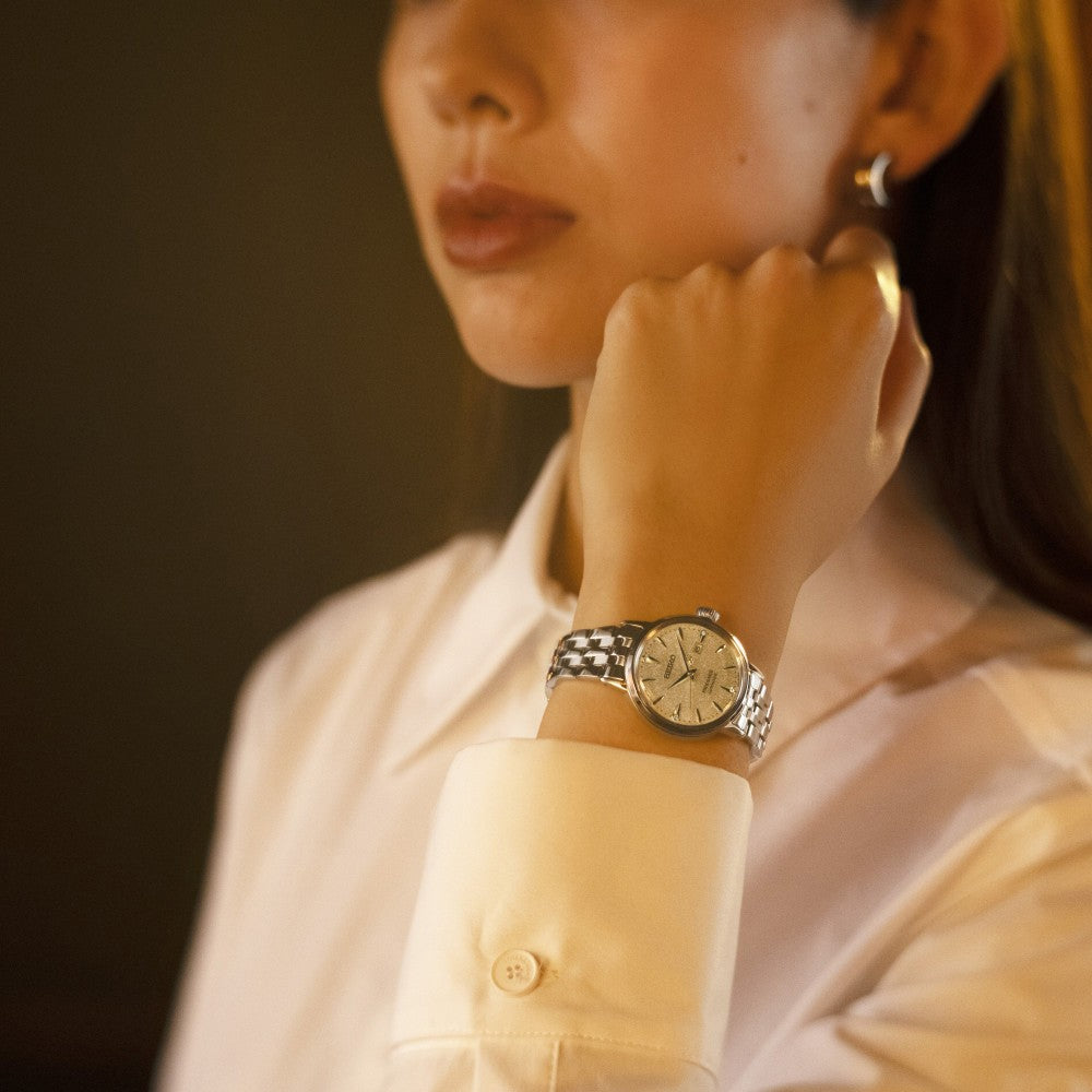 Seiko Japan Made Presage Cocktail Time "Hot Buttered Rum" Ladies' Watch SRE017J1