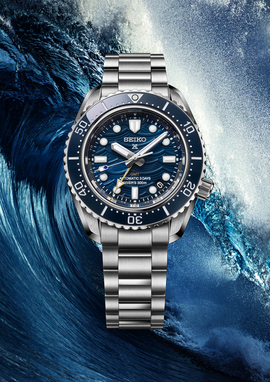 Seiko 1968 Heritage GMT Baby Marinemaster 60th Anniv LE 200M Men's Diver's Watch SPB509J1