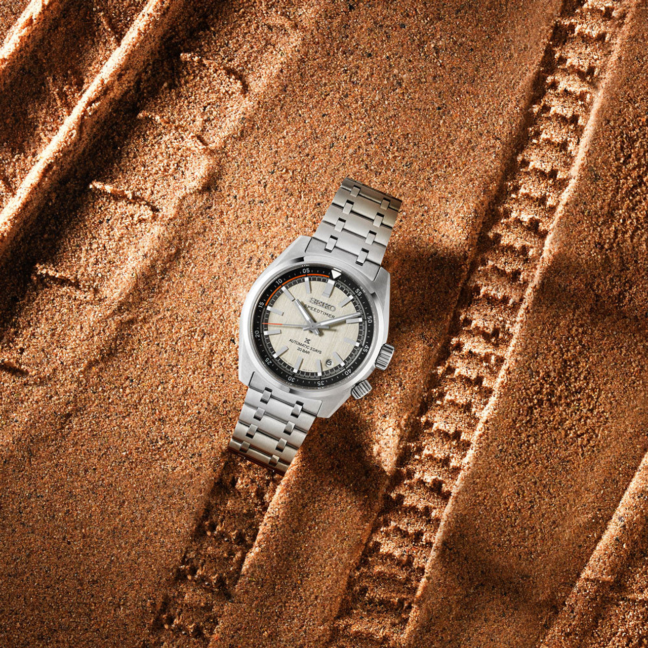 Seiko Prospex Speedtimer Automatic Vintage Off-white Men's Stainless Watch SPB513J1