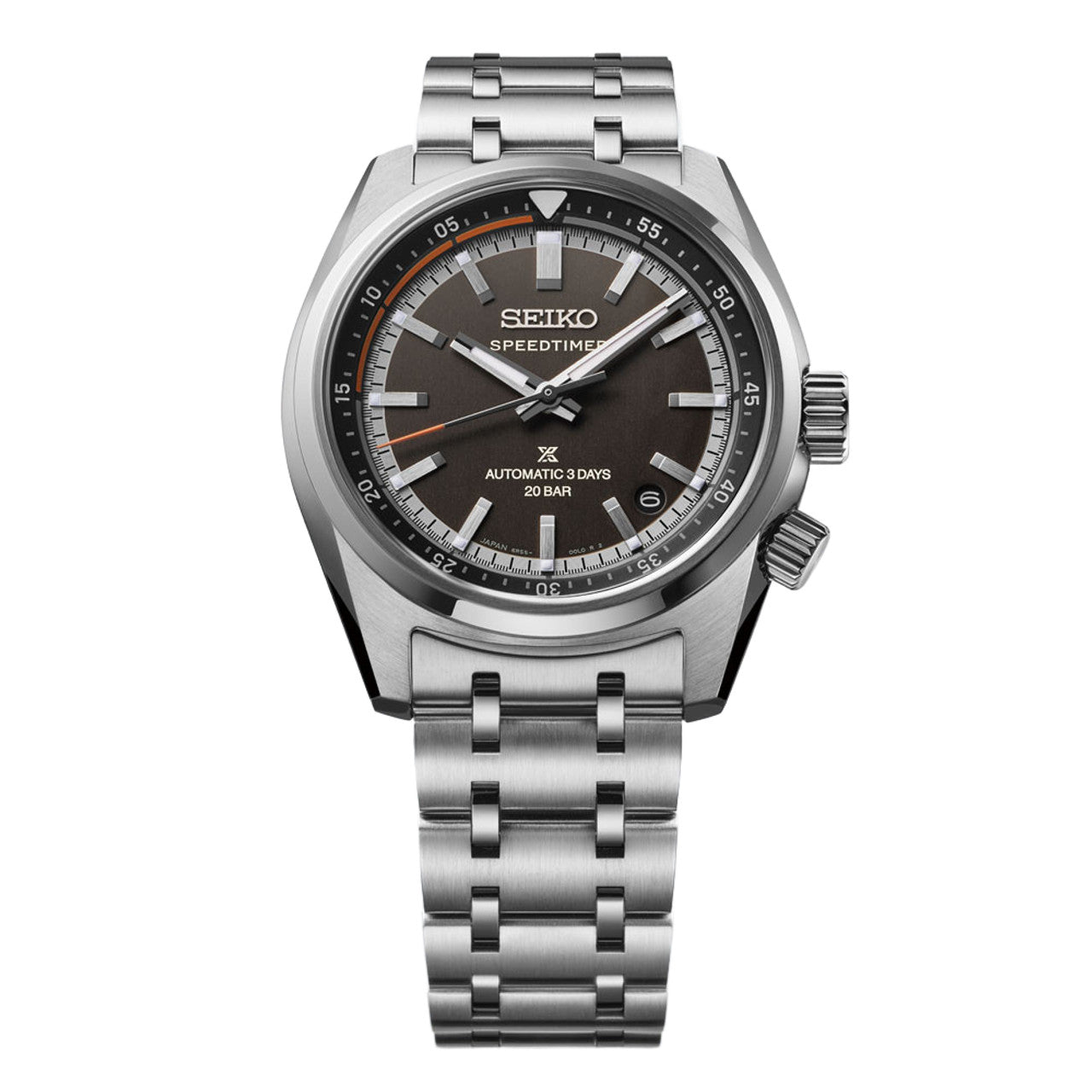 Seiko Prospex Speedtimer Automatic Summit Black Men's Stainless Watch SPB515J1