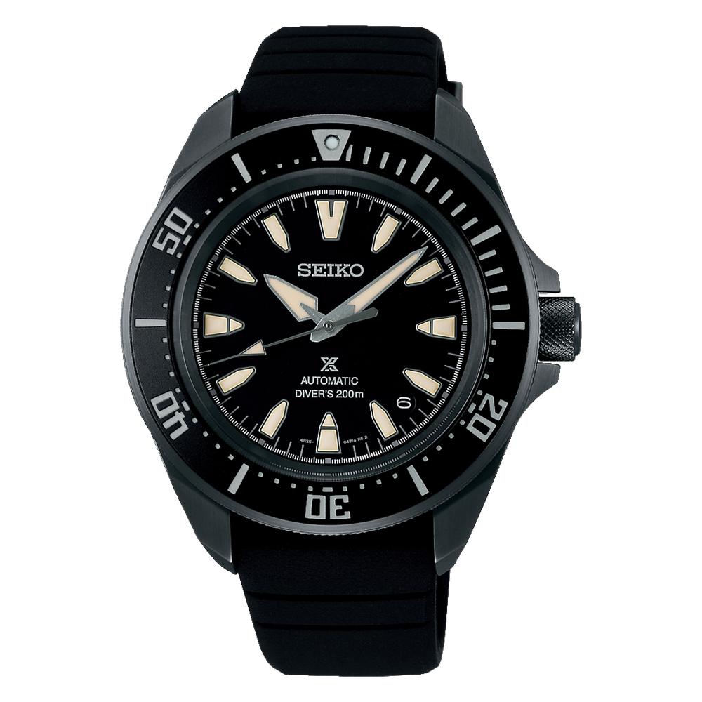 Seiko Prospex Slim Samurai All Black 200M Diver's Men's Rubber Strap Watch SRPL15K1