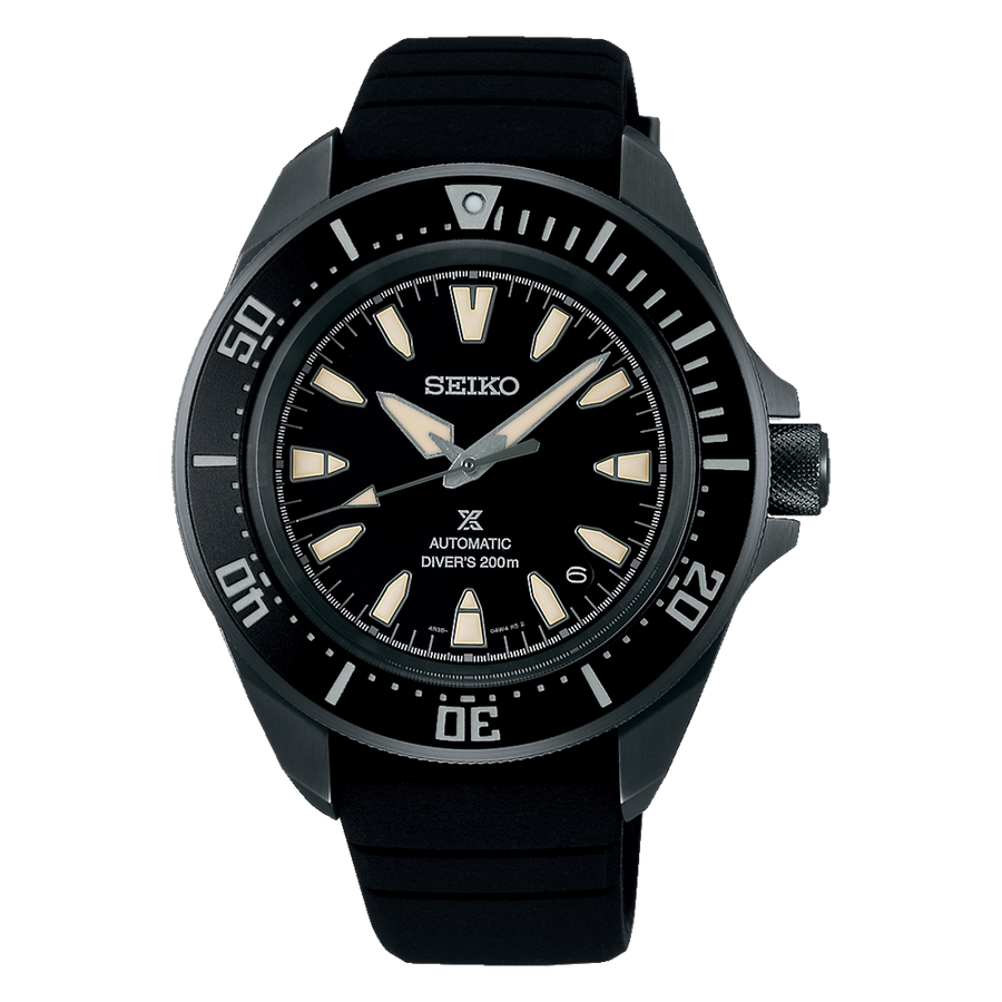 Seiko Prospex Slim Samurai All Black 200M Diver's Men's Rubber Strap Watch SRPL15K1