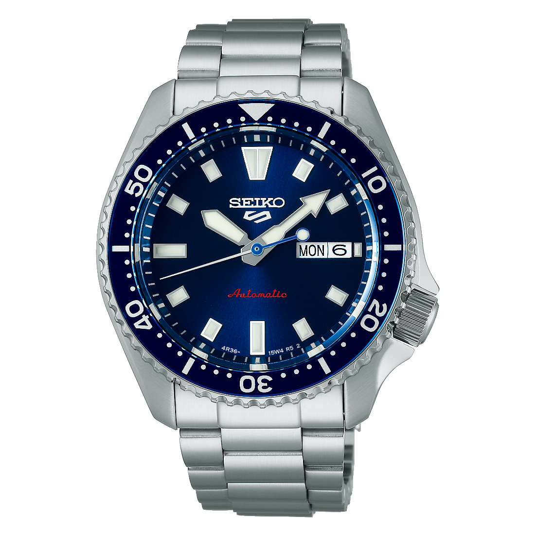 Seiko 5 100M Koniro Blue Dial Automatic Stainless Steel Watch SRPL83K1