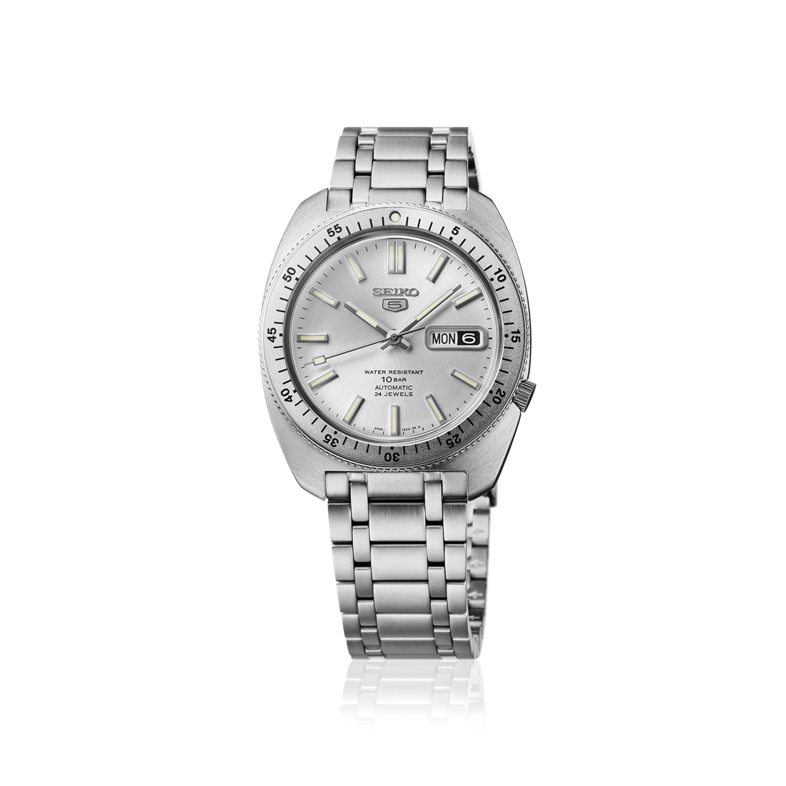 Seiko 5 100M Heritage Silver Limited Edition Automatic Watch SRPL91K1