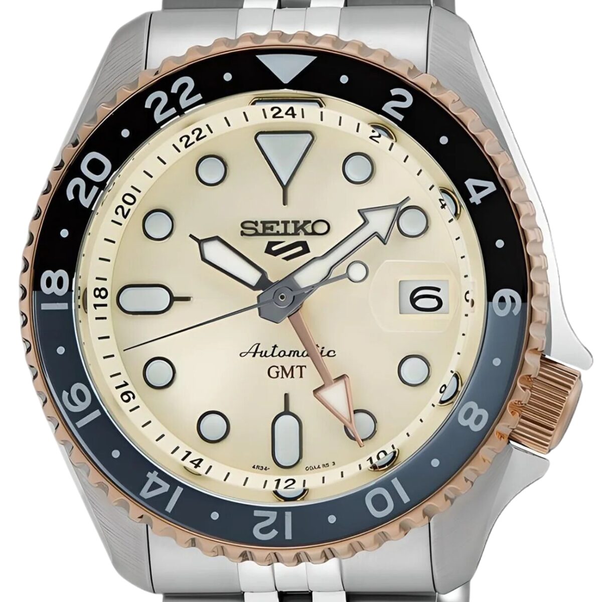 Seiko 100M GMT Style GMT Sunrise LE Automatic Men's 2-Tone Rose
