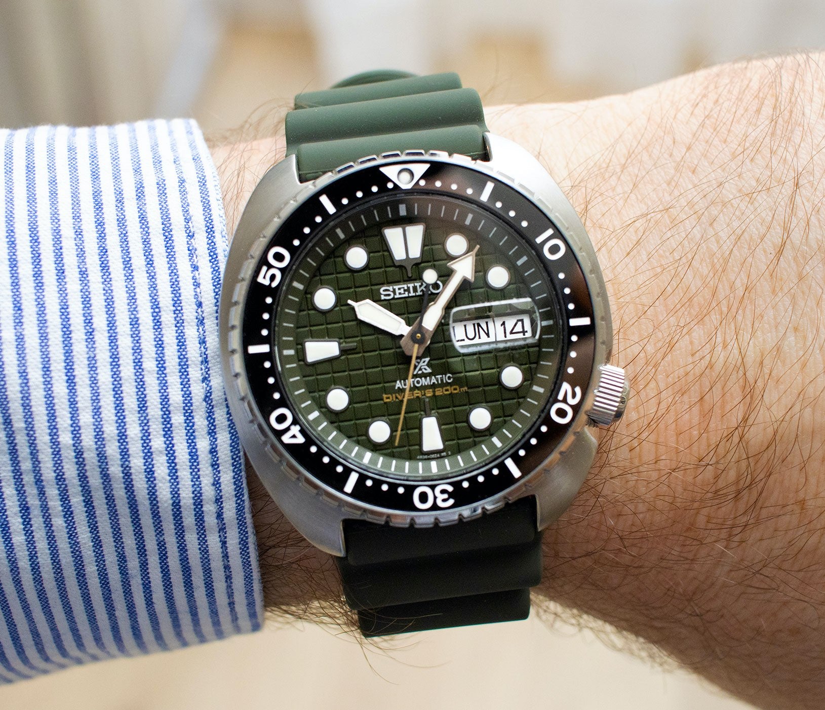 Seiko Prospex King Turtle Green Dial Diver s Men s Rubber Strap Watch seiko-prospex-king-turtle-green-dial-diver-s-men-s-rubber-strap-watch