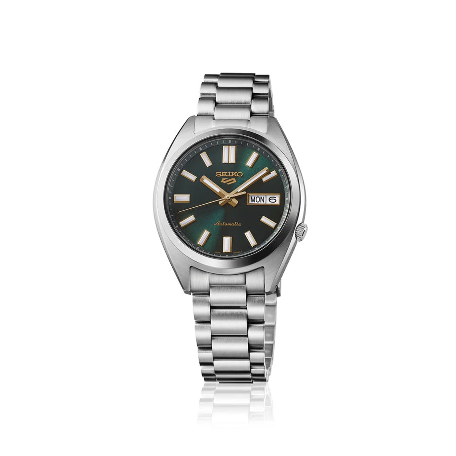 Seiko 5 Sports 100M SNXS Reissue Green Tie Automatic Stainless Steel Watch SRPL57K1