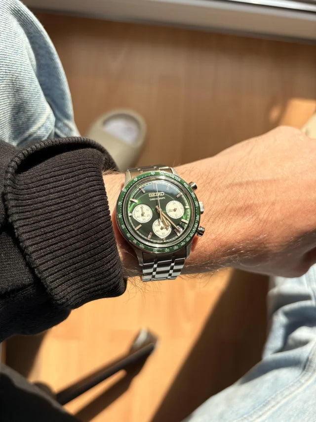 Seiko Chronograph Classic Men's Stainless Steel  Watch SSB481P1 Green