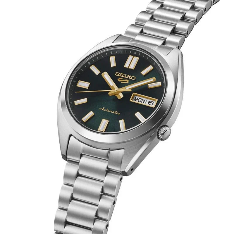 Seiko 5 Sports 100M SNXS Reissue Green Tie Automatic Stainless Steel Watch SRPL57K1