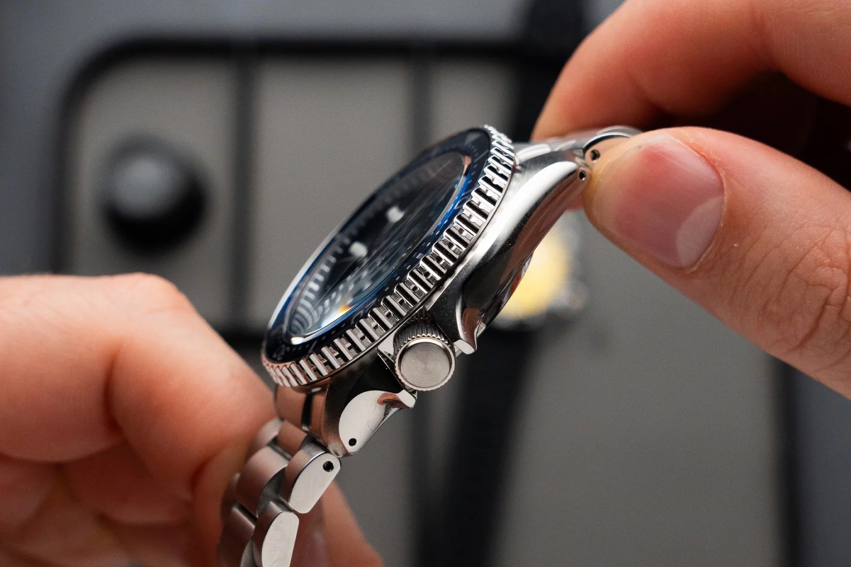 Seiko 5 100M Koniro Blue Dial Automatic Stainless Steel Watch SRPL83K1