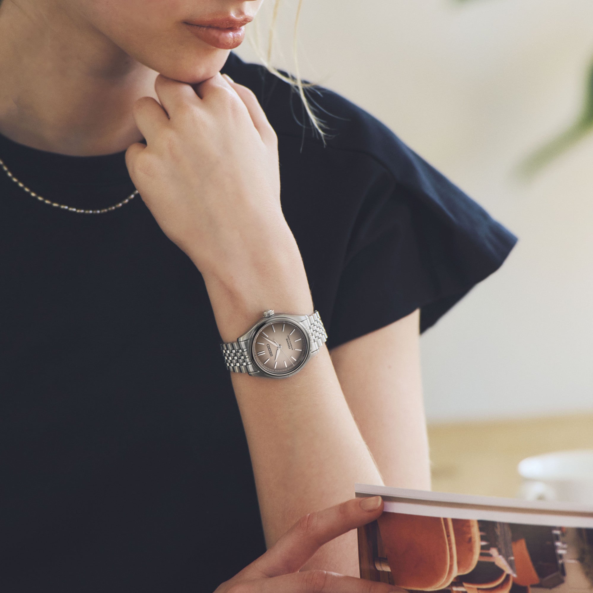 Seiko Presage Fushi-iro Classic Series Stainless Steel Mid Size Men's Watch SPB523J1