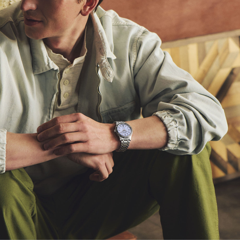 Seiko Presage Style 60 Ice Blue Men's Stainless Steel Strap Watch SRPL73J1