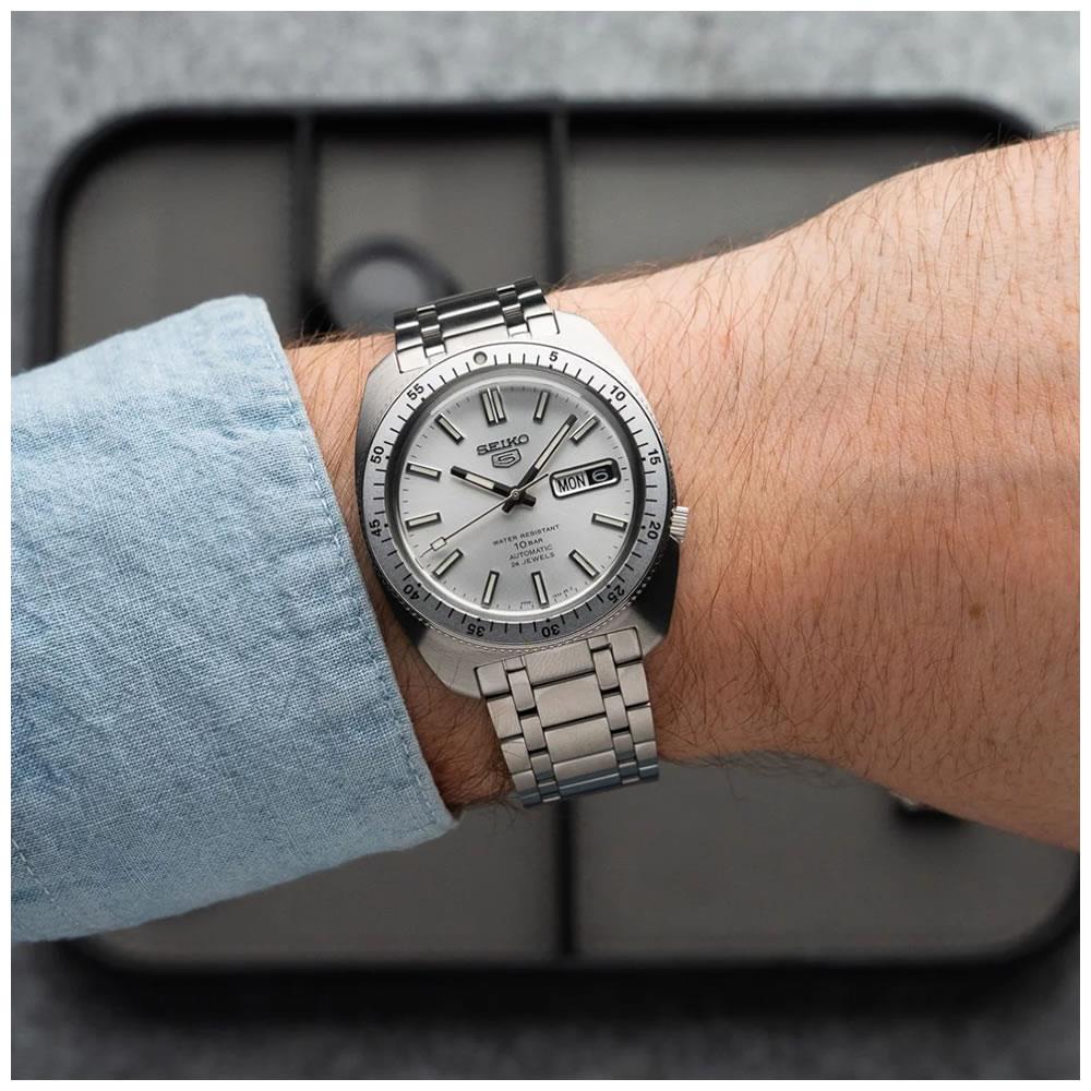 Seiko 5 100M Heritage Silver Limited Edition Automatic Watch SRPL91K1