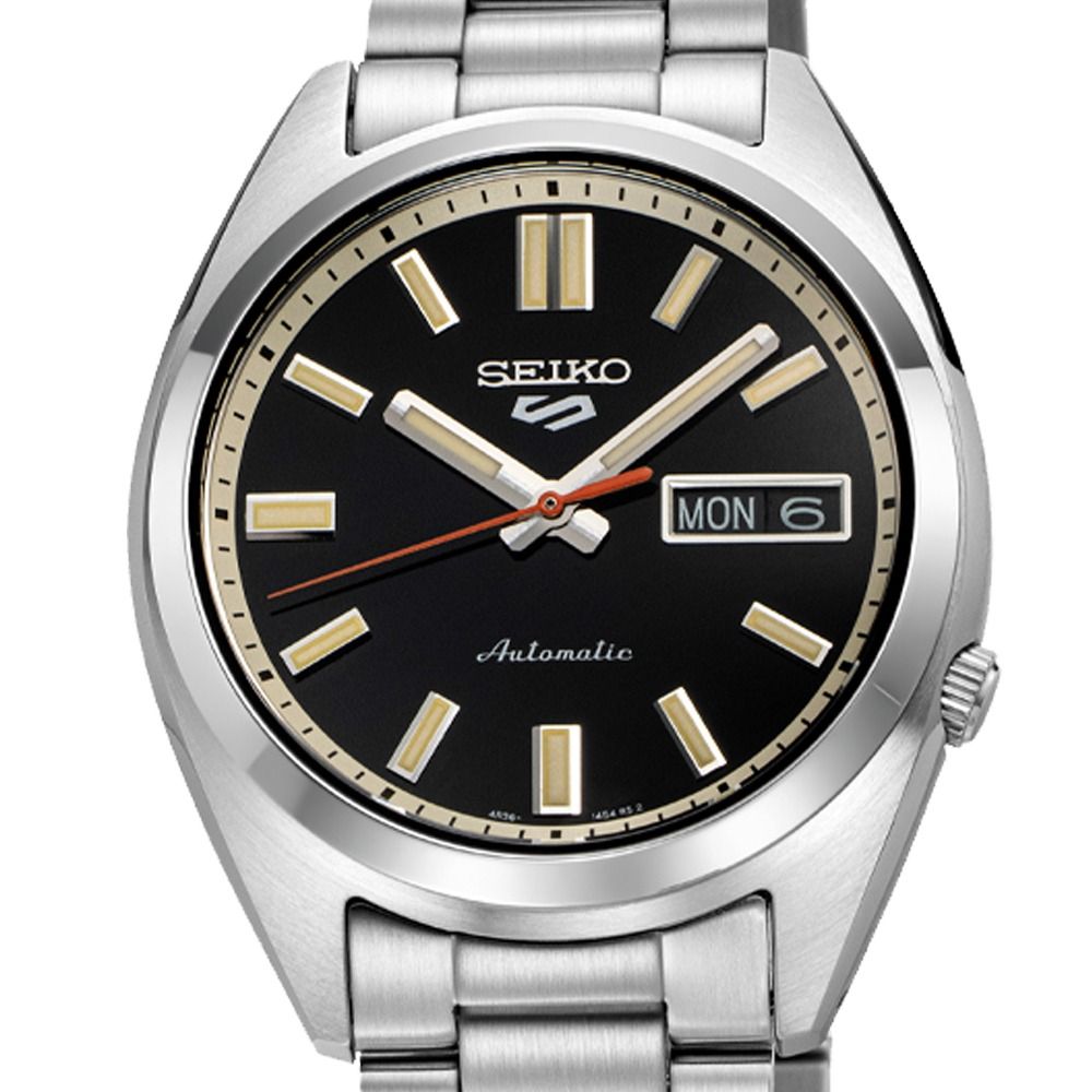 Seiko 5 Sports 100M SNXS Rinse Black Automatic Stainless Steel Watch SRPK89K1