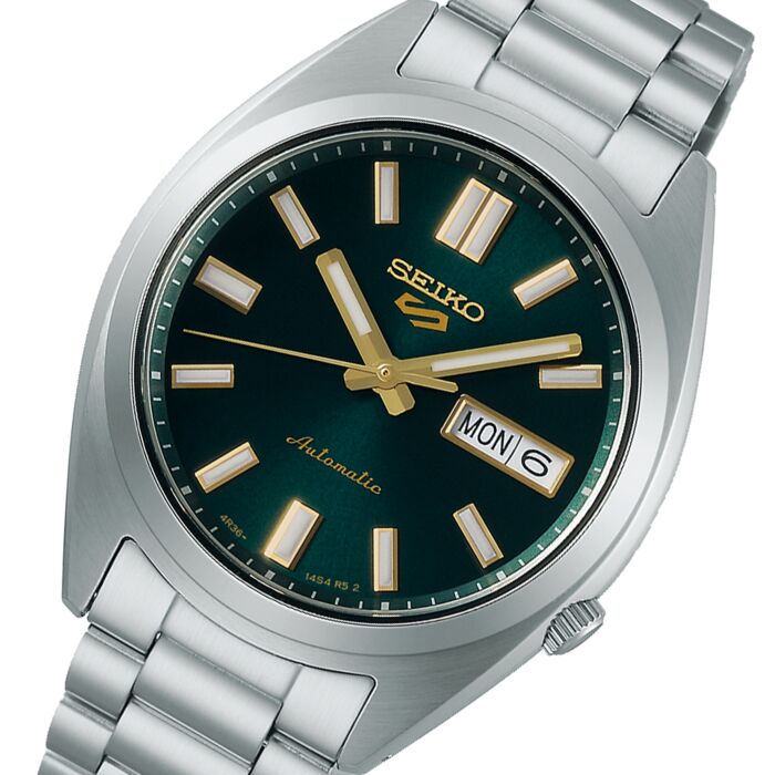 Seiko 5 Sports 100M SNXS Reissue Green Tie Automatic Stainless Steel Watch SRPL57K1