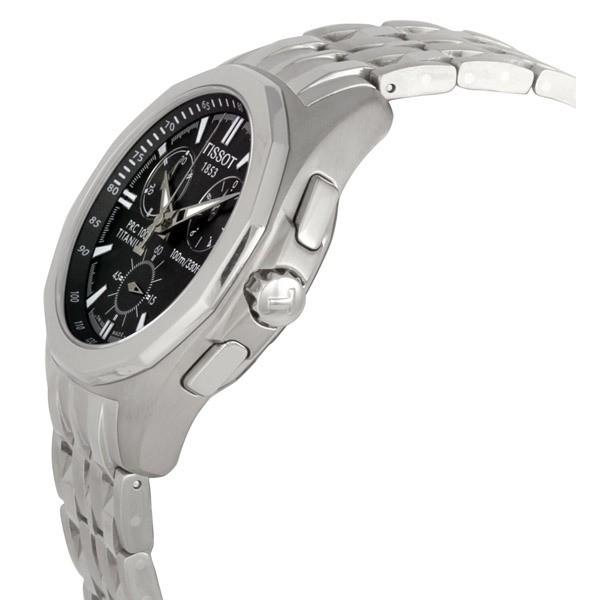 Tissot Swiss Made PRC 100 Chronograph Black Men's Titanium Watch T0084174406100 - Prestige