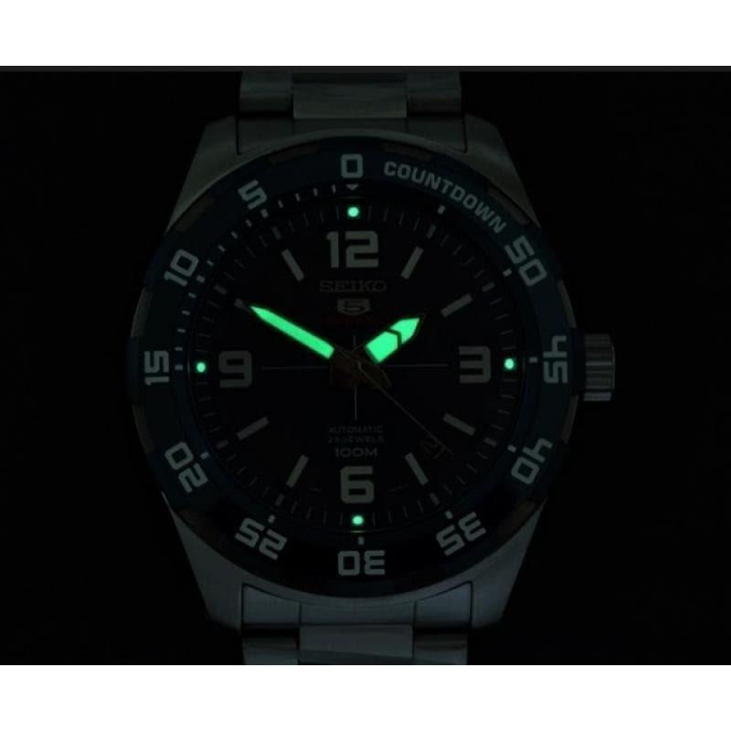 Seiko 5 Sports 100M Automatic Watch Black Dial Stainless Steel Strap SRPB83K1 - Prestige